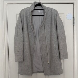 J. Crew Light Gray Wool-Blend Pea Coat